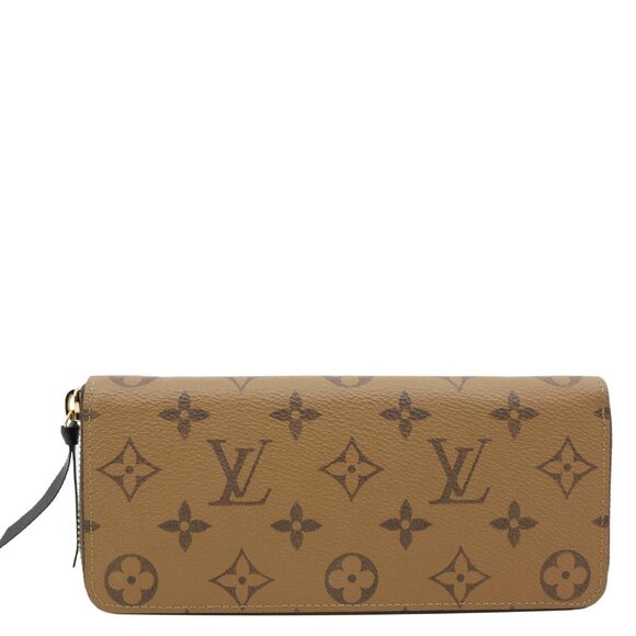 Louis Vuitton  Clemence Reverse Monogram Canvas Zippy Wallet Brown - Picture 1 of 11